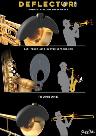 DEFLECTOR by JazzLab for Alto/Tenor/Bari Sax or Trumpet/Trombone/Straight Soprano Sax